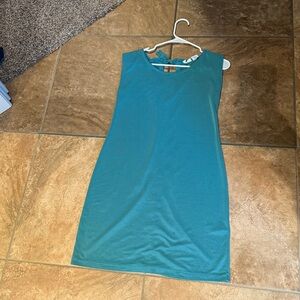 Sigrid Olsen Teal Sleeveless Dress